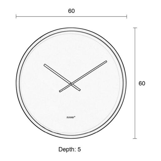 Zuiver zidni sat Bandit sivi