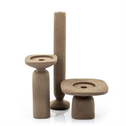 By-boo  Svijećnjak Squand L, smeđa