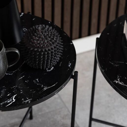 Actona Company  Bočni mramorni stol Avila, crna