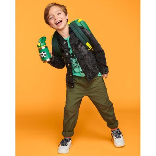 SKIP HOP Nehrđajuća termosica sa slamkom 12M+ Nogomet