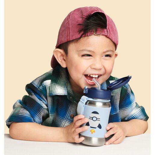 SKIP HOP Nehrđajuća termosica sa slamkom 12M+ Raketa