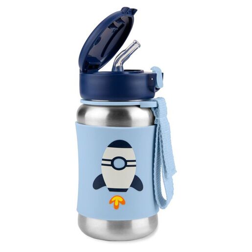 SKIP HOP Nehrđajuća termosica sa slamkom 12M+ Raketa