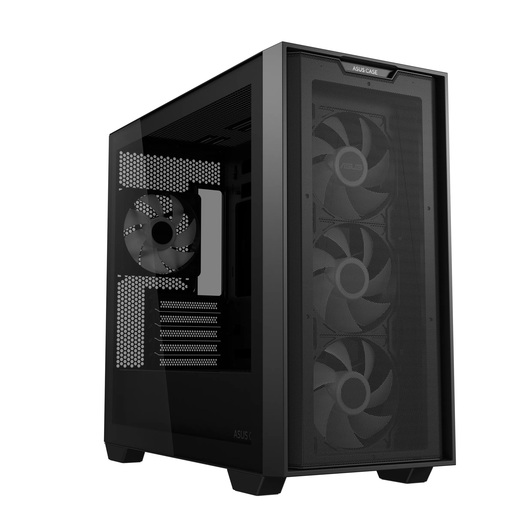 ASUS kućište A21 PLUS TG ARGB BLACK 4x 120mm ARGB fans, micro ATX Mini-ITX,