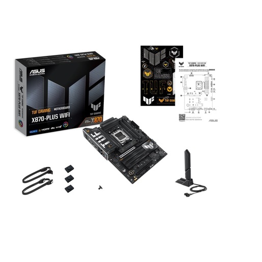 ASUS matična ploča TUF GAMING X870-PLUS W WIFI, X870, AM5; 4xDDR54x M.2; 2x SATA,HDMI,10x USB, RAID,ATX