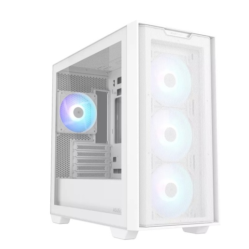 ASUS kućište A21 PLUS TG ARGB WHITE 4x 120mm ARGB fans, micro ATX Mini-ITX,