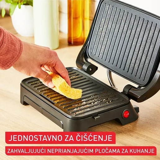TEFAL električni roštilj GC270D10 Inicio Compact, 1000 W, neprijanjajuće ploče za kuhanje