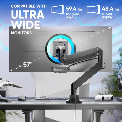 ONKRON nosač za monitore od 17 do 57", max 27 kg, tilt-swivel, with rotation