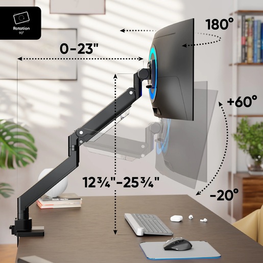 ONKRON nosač za monitore od 17 do 57", max 27 kg, tilt-swivel, with rotation