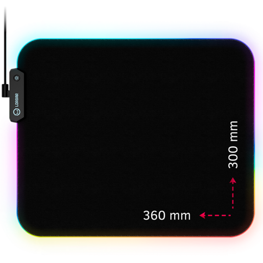 Lorgar podloga za miš Steller 913, High-speed surface, anti-slip rubber base, RGB backlight, USB connection, Lorgar WP Gameware support, size: 360mm x 300mm x 3mm, weight 0.250kg