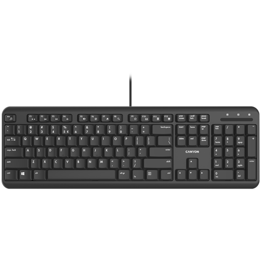 CANYON tastatura HKB-20 EN/AD Velvet Wired Black