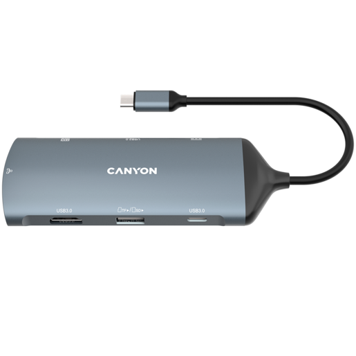 CANYON hub DS-15 8in1 4k USB-C Dark Grey