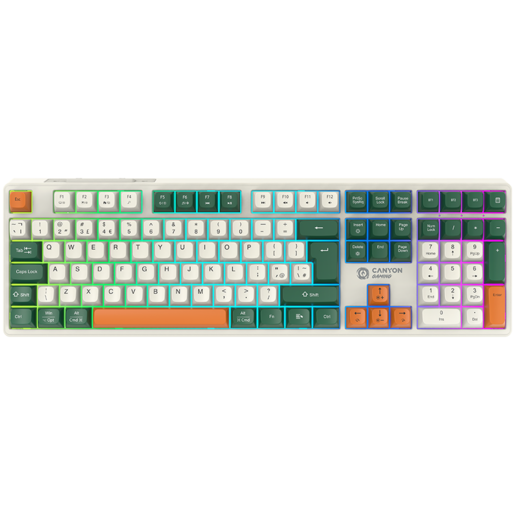 CANYON gaming tastatura Shadder GKW-11 mehanička RGB UK/US Wireless White