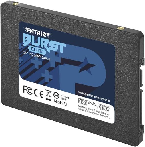 PATRIOT SSD 120GB 2.5'';SATA3, Burst Elite;up to R/W : 450/320MB/s;