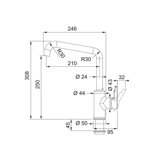 Franke česma za sudoper Urban - sahara
