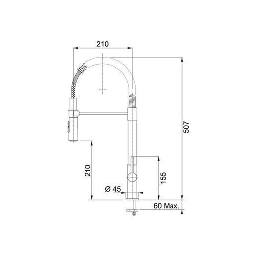Franke česma za sudoper Flexus-S Jet - krom