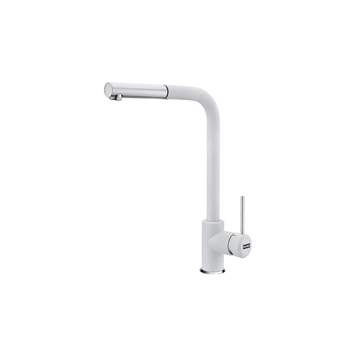 Franke česma za sudoper Sirius Doccia - krom/glečer bijela