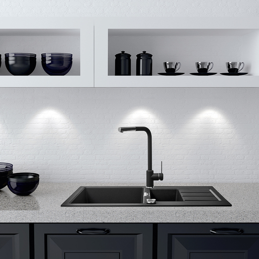 Franke česma za sudoper Sirius Doccia - krom/glečer bijela