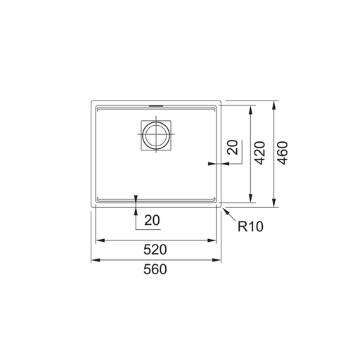Franke sudoper Kubus 2 KNG 110-52