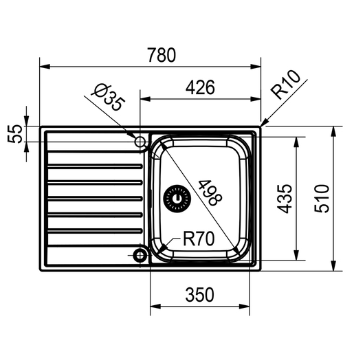 Franke sudoper Argos AGX 211-78