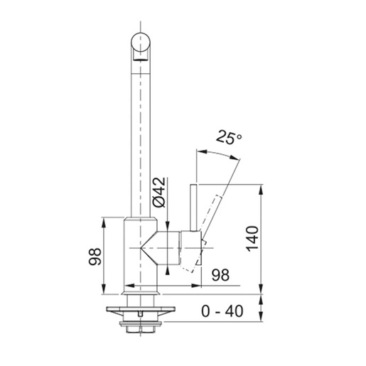 Franke česma Lina L slavina, krom