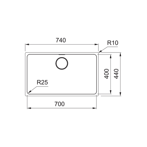 Franke sudoper Mythos - MYX 110-70