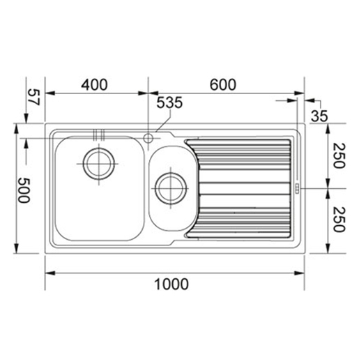 Franke sudoper Logica Line LLX 651, desni ocjeđivač