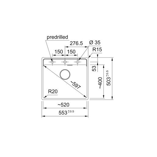 Franke sudoper MRG 210/110-52 TL A