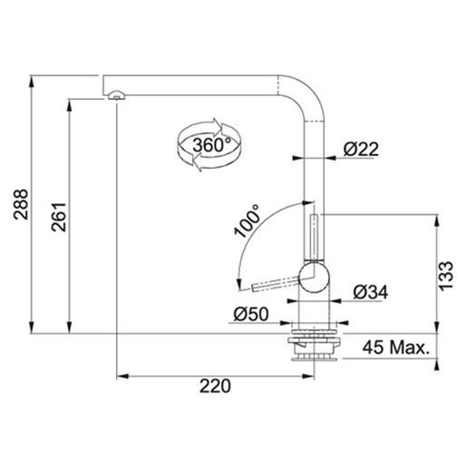 Franke česma Neptune Style Window - krom