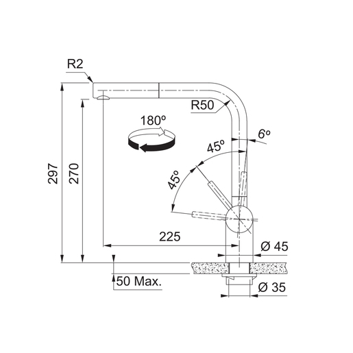 Franke česma za sudoper Atlas Neo Doccia - inox