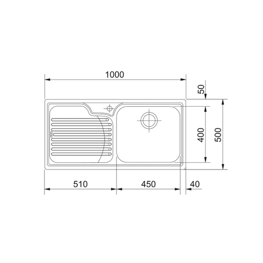 Franke sudoper Galassia GAX 611, desni ocjeđivač