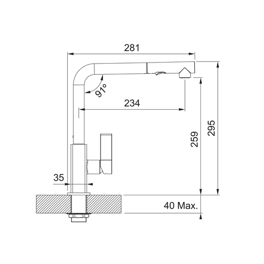 Franke česma za sudoper Maris Doccia - krom/kašmir