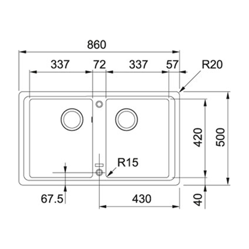 Franke sudoper Boston sudoper BFG 620
