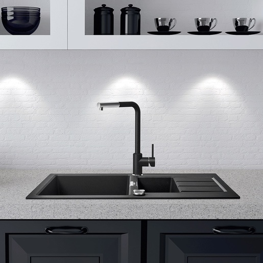 Franke česma za sudoper Sirius-D L - crna/krom