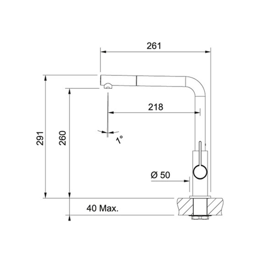 Franke česma Neptune Evo Doccia - krom