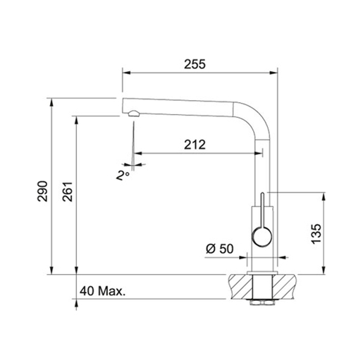 Franke česma Neptune Evo - krom
