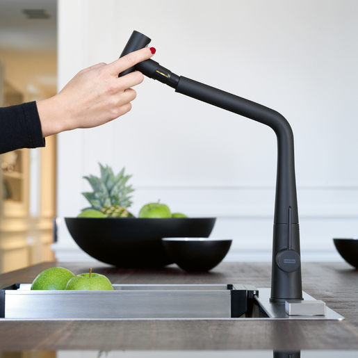 Franke česma za sudoper Icon Doccia - crna mat