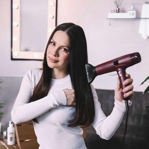 TESLA fen za kosu DRH500BBD, 2200 W, bordo