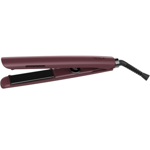 TESLA pegla za kosu STH500BB, do 230°C, LED digitalni zaslon, bordo