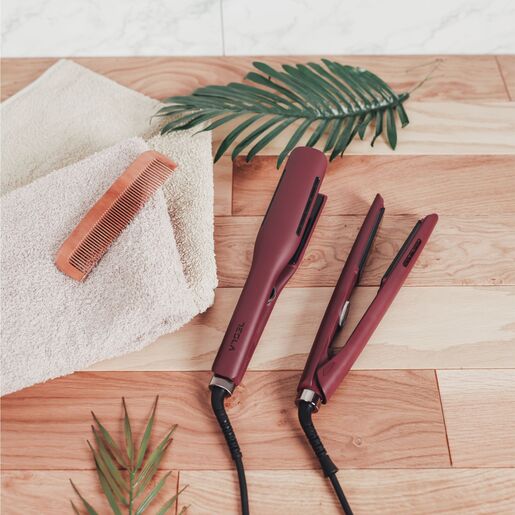 TESLA pegla za kosu STH500BB, do 230°C, LED digitalni zaslon, bordo
