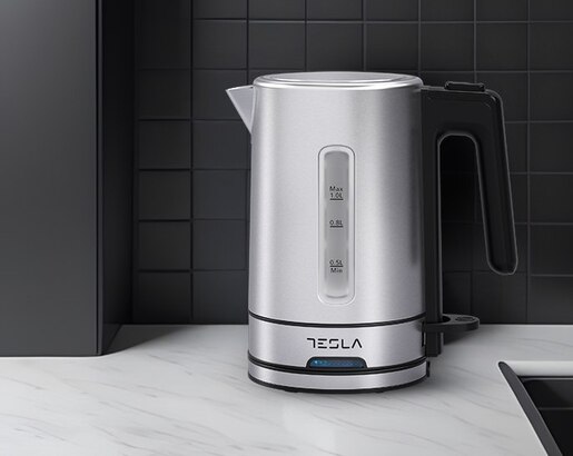 TESLA kuhalo za vodu KT450BX, 2200 W, 1 L, INOX siva