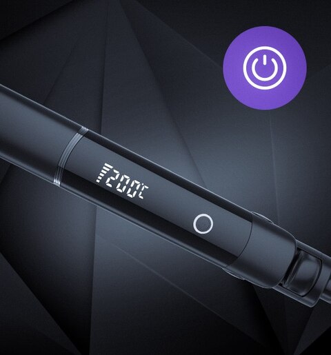 TESLA pegla za kosu STH200BS, do 220°C, LED zaslon, crna