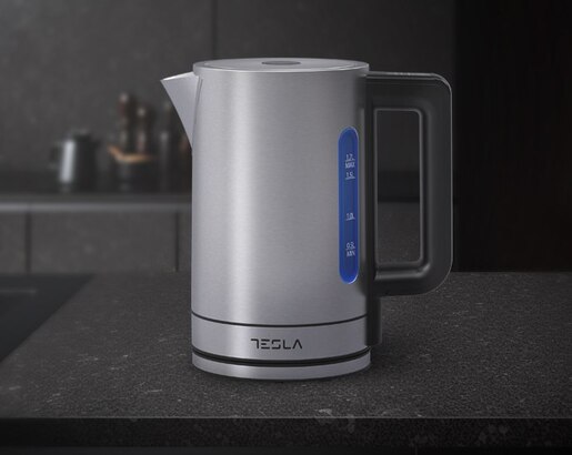 TESLA kuhalo za vodu KT550BXD, 2200 W, 1,7 L, automatsko otvaranje, automatsko isključivanje, sivo