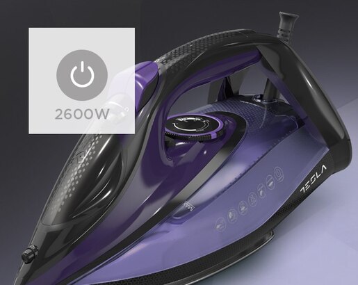 TESLA pegla na paru IR500BP, 2600 W, 40 g/min, crno-ljubičasta