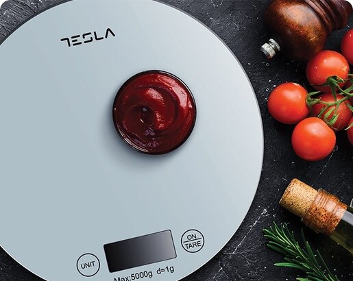 TESLA kuhinjska vaga KS200W, kapacitet do 5 kg, bijela