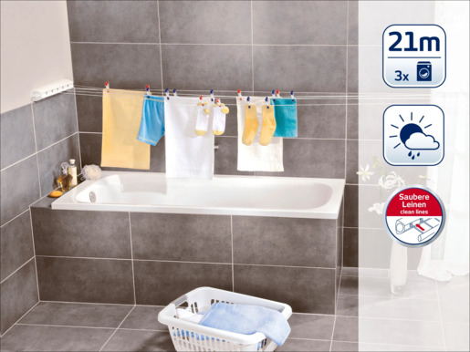 LEIFHEIT Zidno sušilo za veš Rollfix 210 Longline