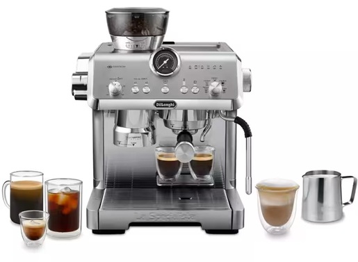 DeLonghi aparat za espresso kafu EC9555.M La Specialista Opera, srebreni, ručni