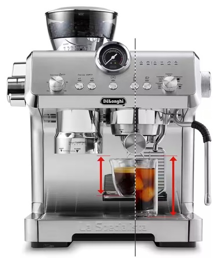 DeLonghi aparat za espresso kafu EC9555.M La Specialista Opera, srebreni, ručni