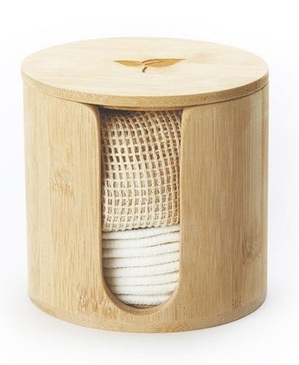 StylPro bamboo posuda s 8 višekratnih bambusovih jastučića za uklanjanje šminke LJ33270