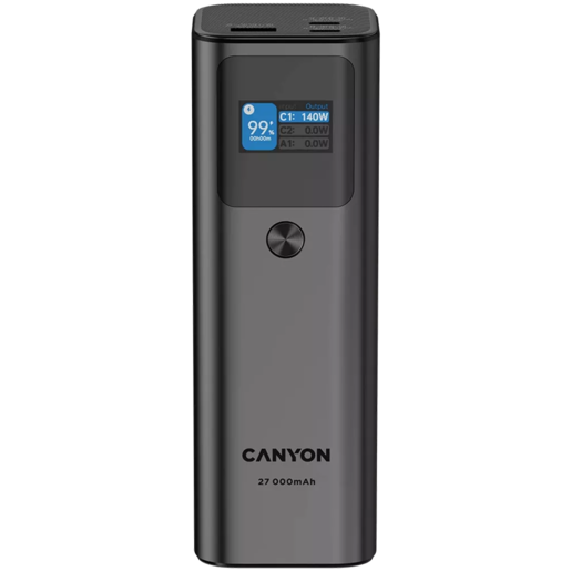 Canyon powerbank 27000mAh, 140W, PB-2010, Dark Gray