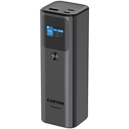 Canyon powerbank 27000mAh, 140W, PB-2010, Dark Gray
